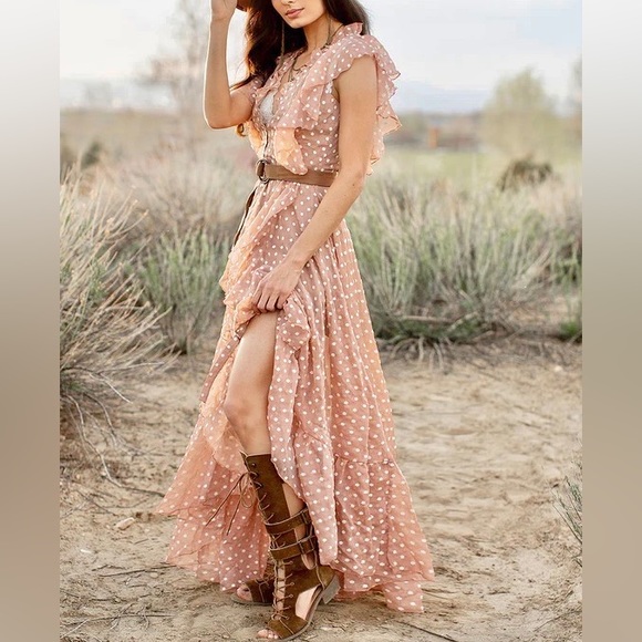 JOYFOLIE Cass Dress in Warm Sand, Women’s Medium - Picture 3 of 4